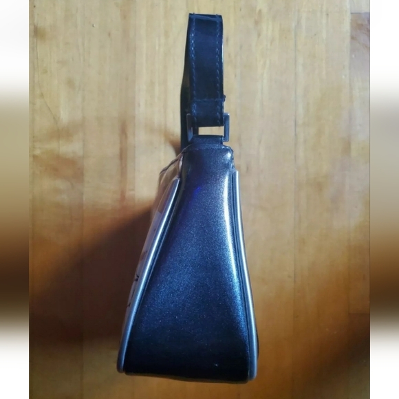 Alcantara Makeup Cosmetic Bag Pink Multi Patent Leather Style 8 X 6 - Picture 4 of 10